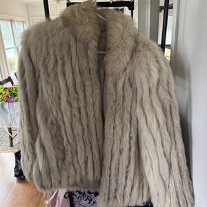Vintage Cream Saga Fox Fur Coat